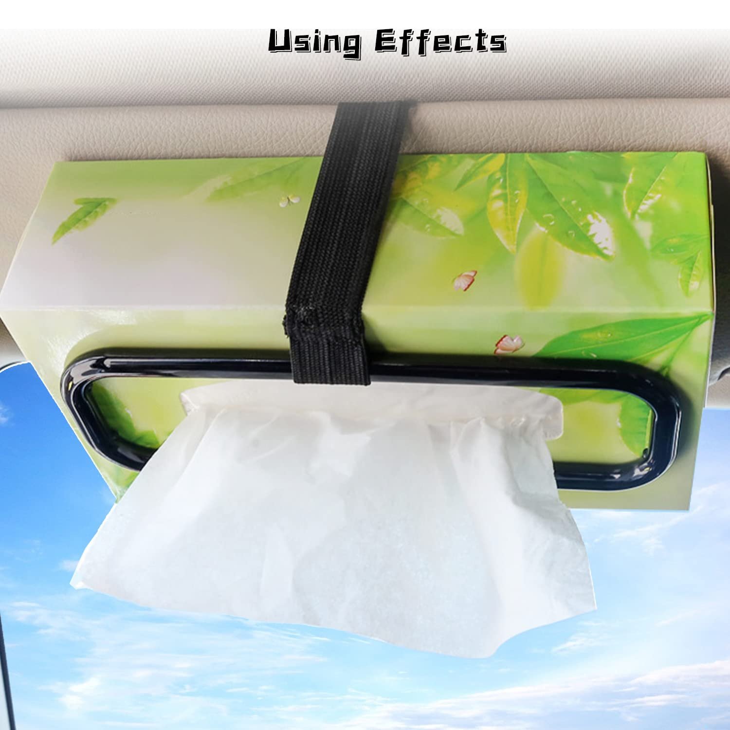 Car Sun Visor Tissue Box Holder Paper Towel Napkin Box Cover Seat Back Bracket Portable Car Mount Organizer