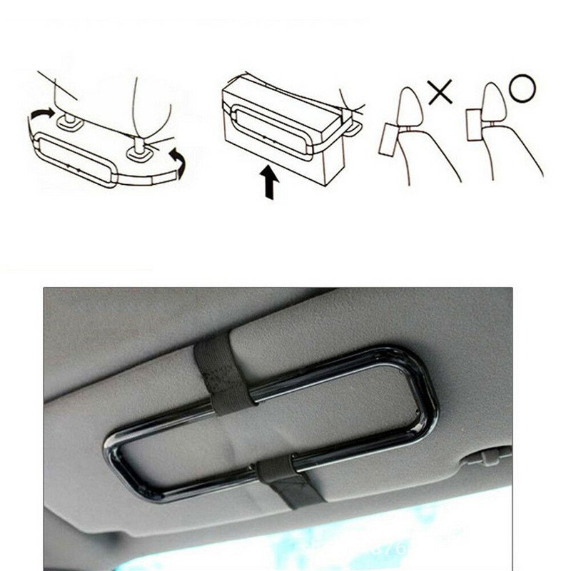 Car Sun Visor Tissue Box Holder Paper Towel Napkin Box Cover Seat Back Bracket Portable Car Mount Organizer