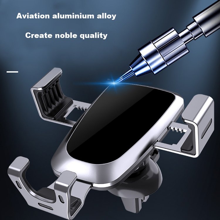 Glass Mirror Aluminum Alloy Gravity Vent Mobile Phone Holder Car Holder