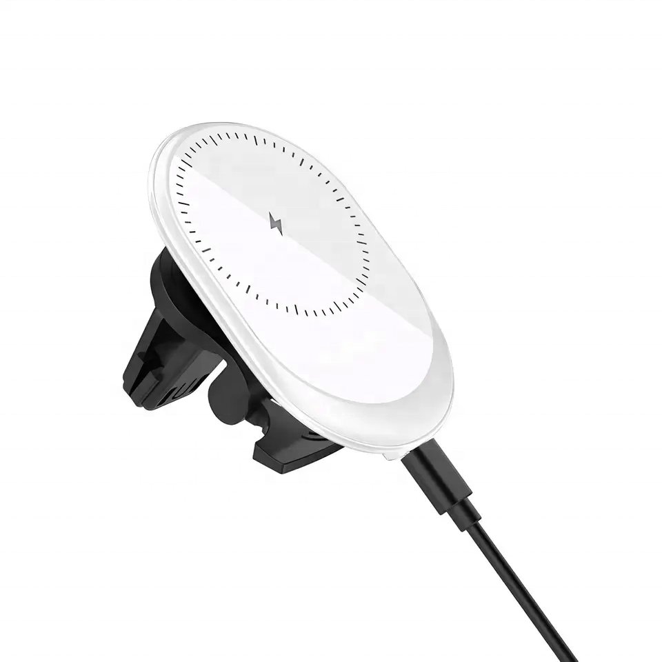 15W Magnetic Wireless Car Charger Fast Charging Car Phone Holder Strong Magnetic Wireless Car Charger