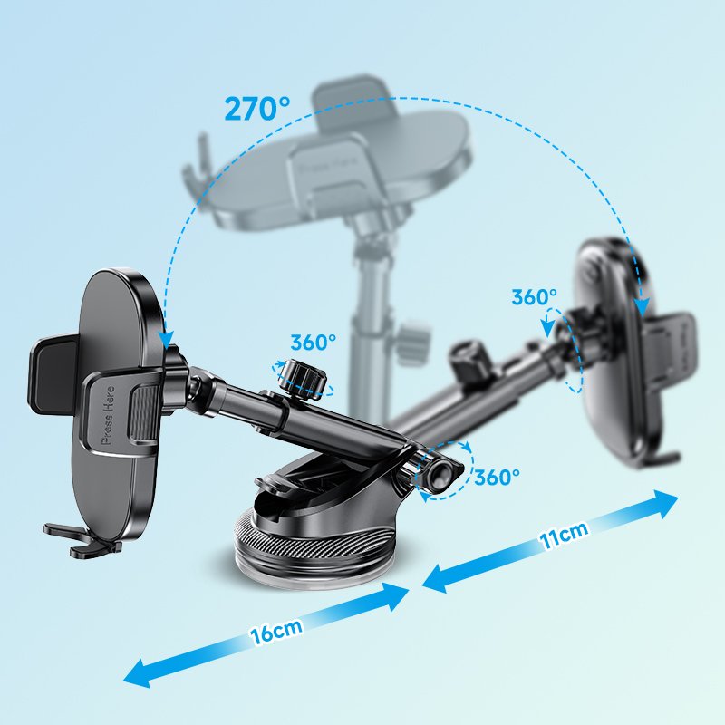 2024 New 360 Degree Rotation Flexible Dashboard Phone Holder Universal Cell Phone Stand for Car Mount