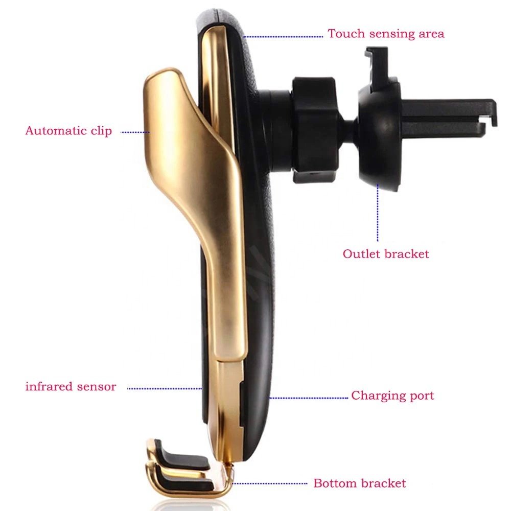 Hot Selling wireless car charger Fast 10W Fast Car Phone Charger 2 in 1 Fast Charging Phone Holder With Automatic clamping