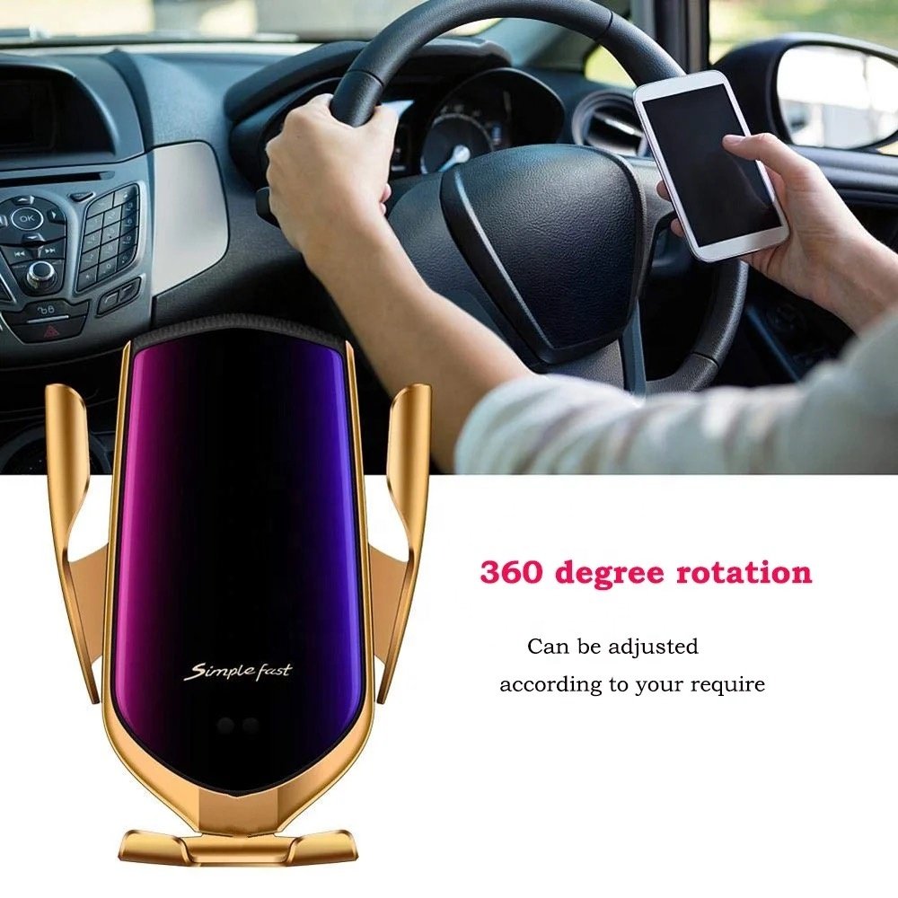 Hot Selling wireless car charger Fast 10W Fast Car Phone Charger 2 in 1 Fast Charging Phone Holder With Automatic clamping