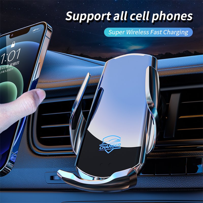 2024 Best Selling Products Q3S Car wireless charger support mobile phone Qi fixed bracket 15W fast charging wireless charging
