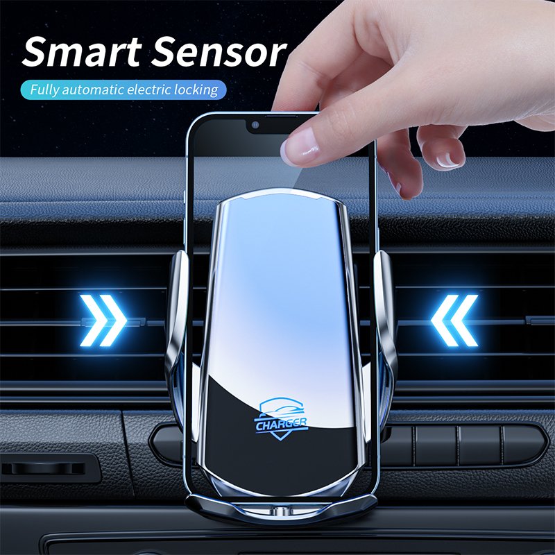 2024 Best Selling Products Q3S Car wireless charger support mobile phone Qi fixed bracket 15W fast charging wireless charging