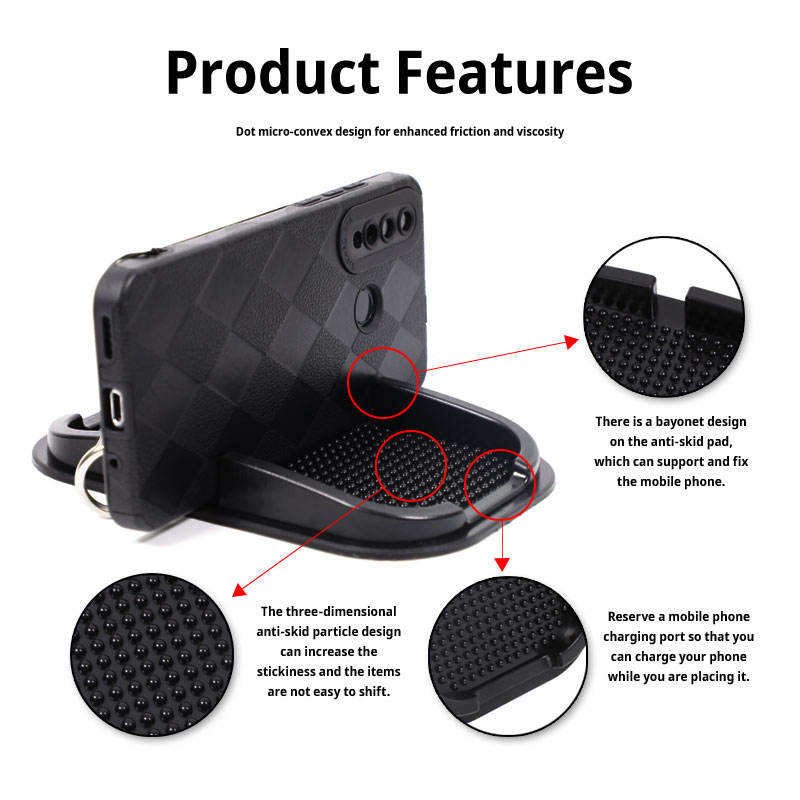 Car Pu Organizer Storage Box Mobile Holder Stand Accessories Car Non-slip Phone Holder