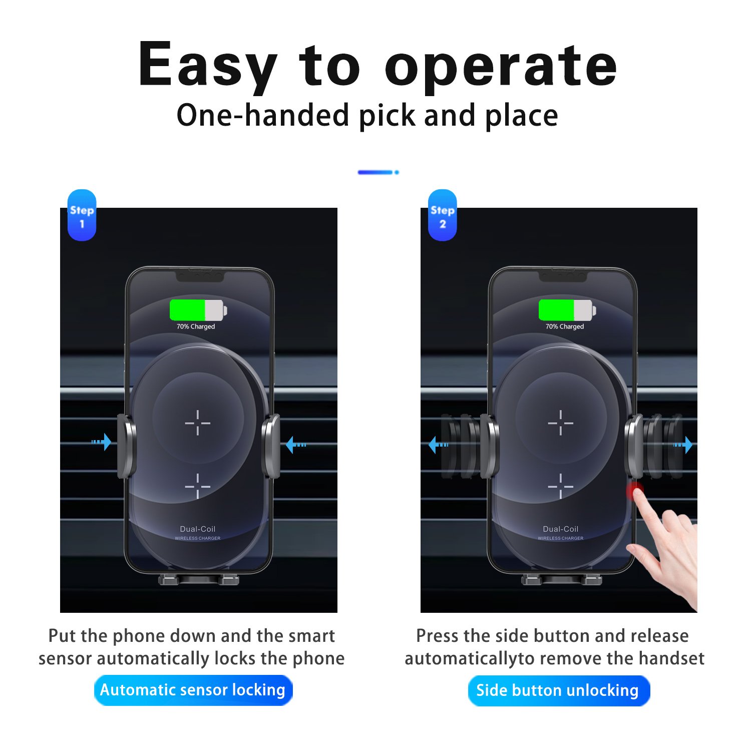 Certification Dual Coils Three Axis Linkage 15W Fast Wireless Car Charger For Samsung Z Flip 4 3 iPhone 12 13 Pro Max