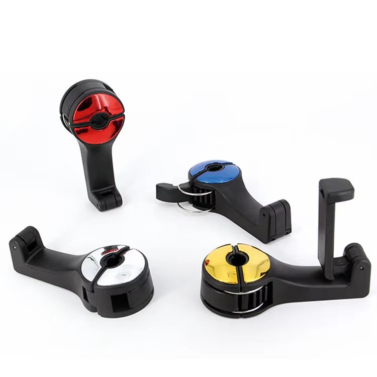 New Arrival 2 in 1 Adjustable Multi-color Multi-function Car Headrest Hook Car Mobile Phone Holder