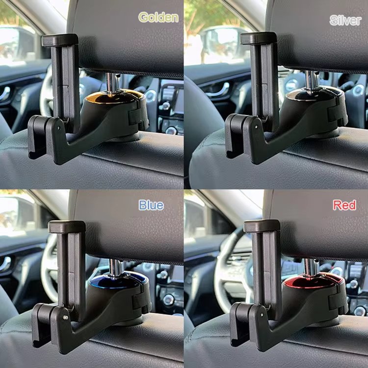 New Arrival 2 in 1 Adjustable Multi-color Multi-function Car Headrest Hook Car Mobile Phone Holder