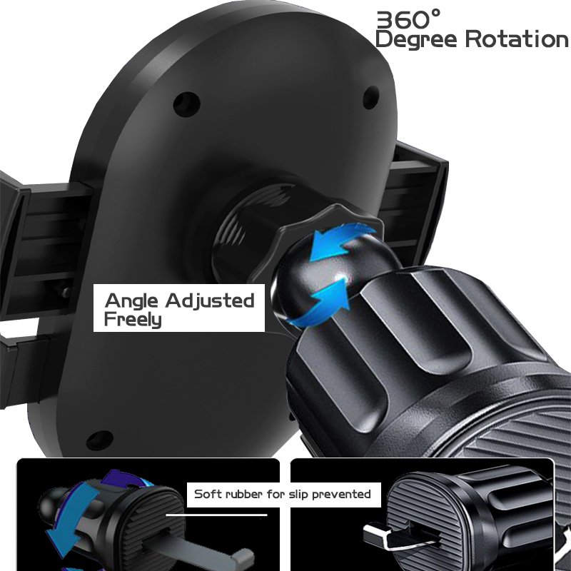 Press-type Car Air Outlet Phone Holder ABS Silicone Foam 360Degree rotation Phone Holder Car Mount