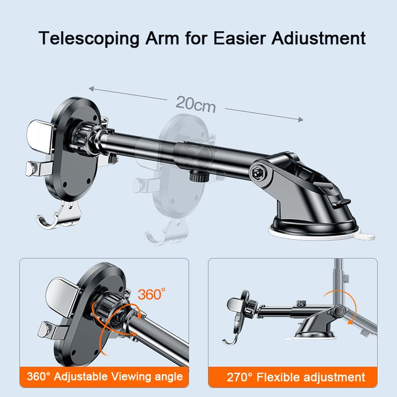 Car Phone Holder Universal In Car Cellphone Holder Stand Mount Stand GPS For Mobile 360 Degree Rotatable Adjustment
