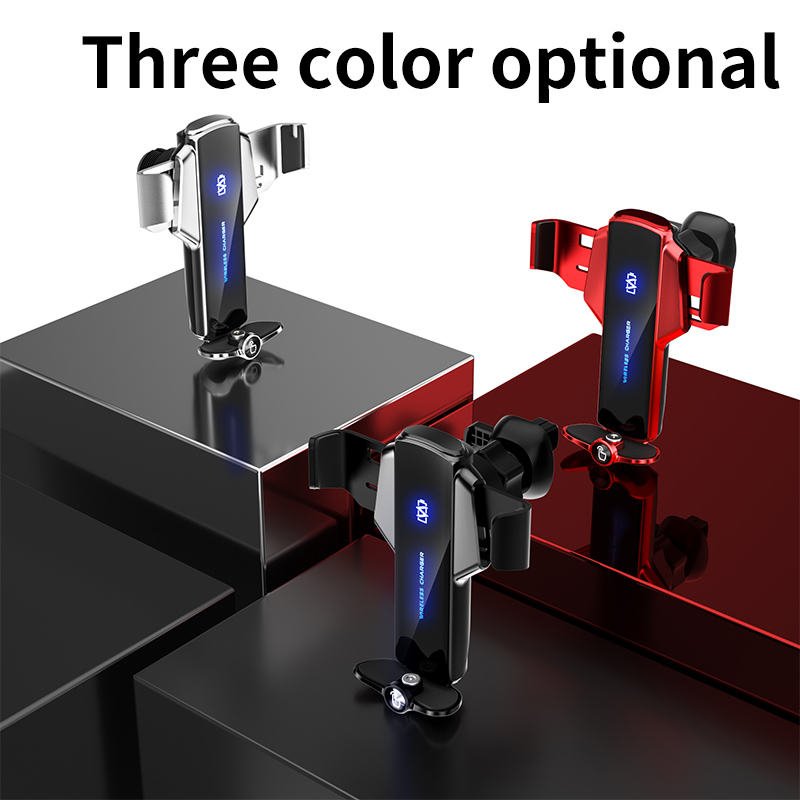 2024 New Products Q12 Mobile Phone Holder 15W Wireless Charger Wireless Car Charger with Holder for Mobile Phone