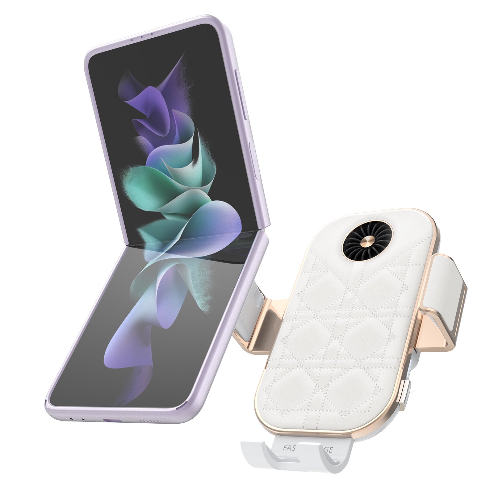 WPC KC PSE C38 Wireless Car Charger For Samsung Z Flip 3 4 S23 iPhone 14 Smartphones Wireless Charging Mount Phone Holder