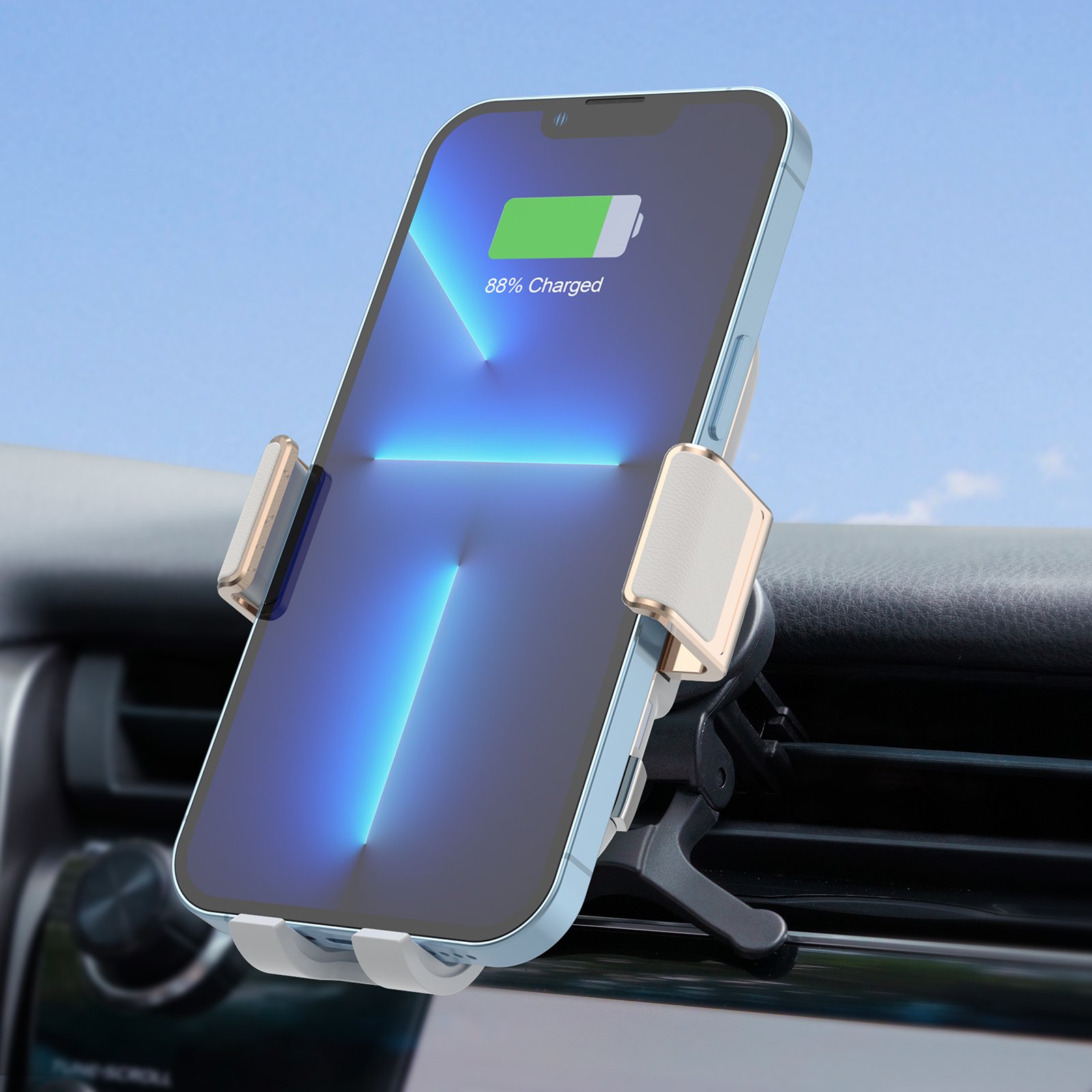 WPC KC PSE C38 Wireless Car Charger For Samsung Z Flip 3 4 S23 iPhone 14 Smartphones Wireless Charging Mount Phone Holder