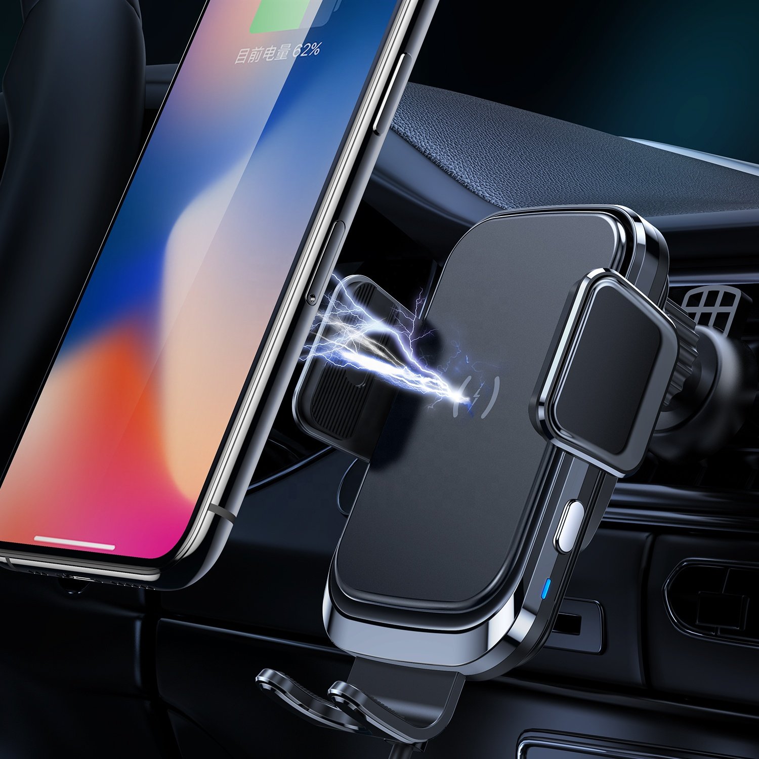 Newly Holder Phone Popular Multifunctional Fast Charging Automatic Sensor Car Mount 15W Magnet Magnetic Wireless Car Charger