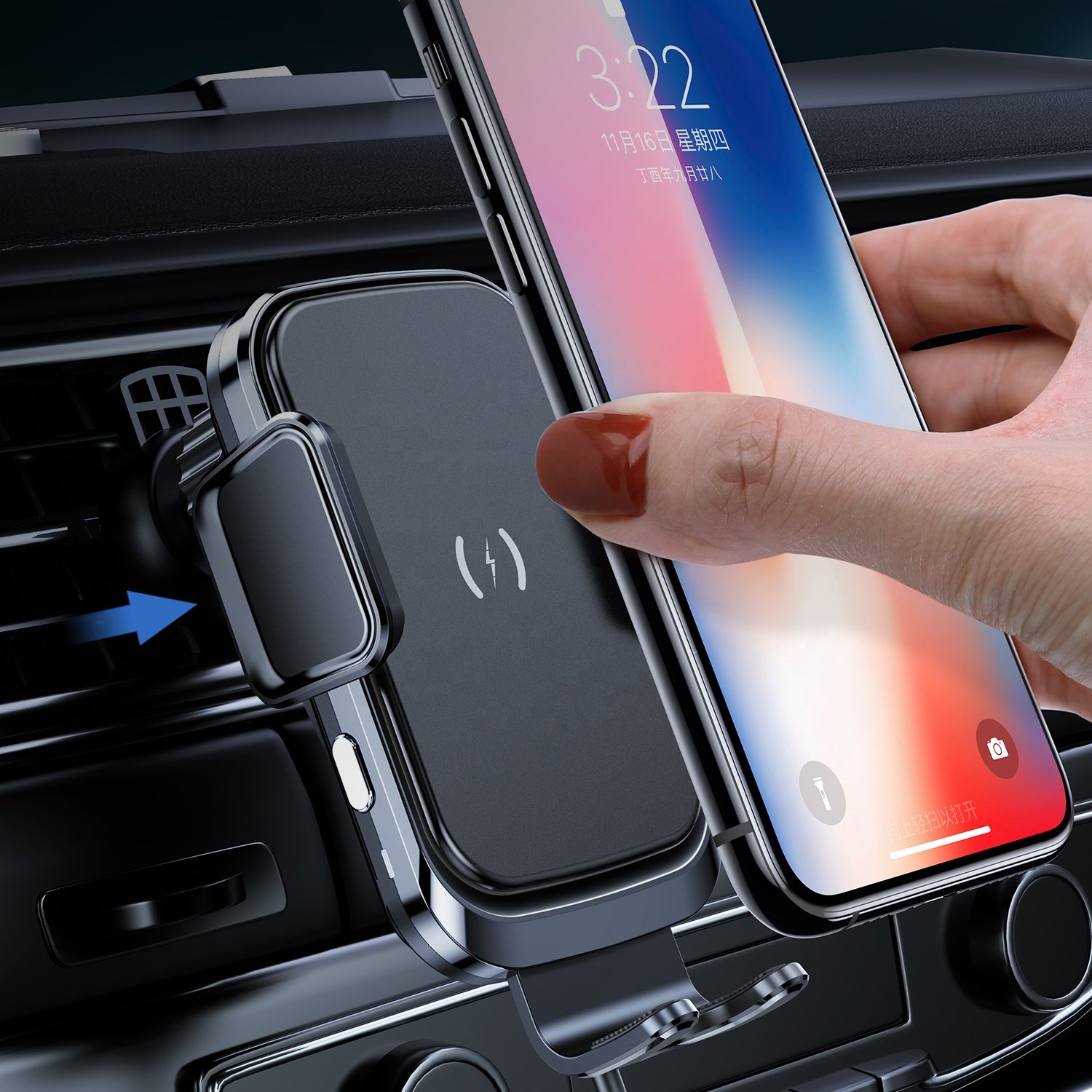 Newly Holder Phone Popular Multifunctional Fast Charging Automatic Sensor Car Mount 15W Magnet Magnetic Wireless Car Charger