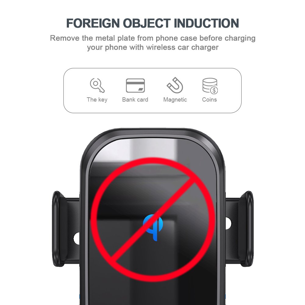 Wholesale Price Car Electronic Matt 15W Fast Charging Smart Sensor Phone Car Holder Wireless Charger For Innova