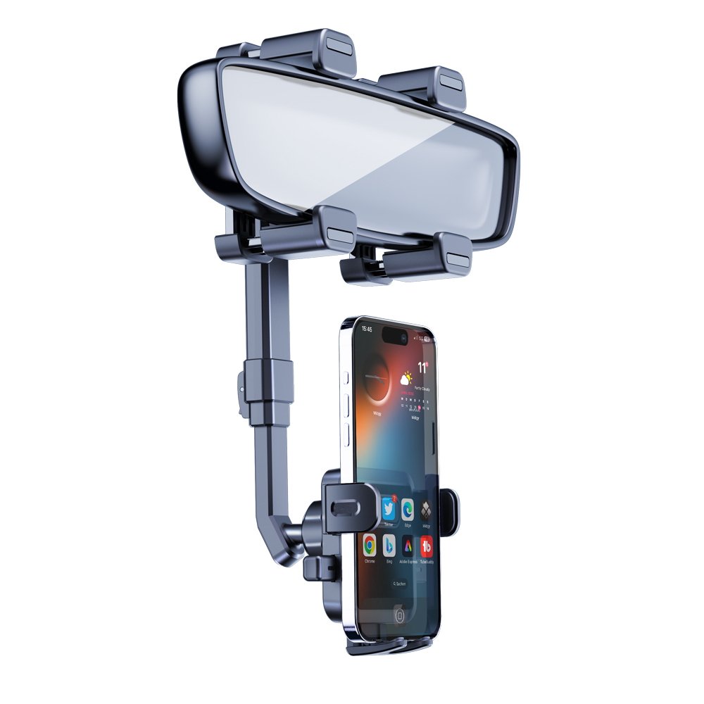 New Arrivals 360 Rotatable Retractable Car Phone Mount Multifunctional Adjustable Universal Car Rearview Mirror Phone Holder