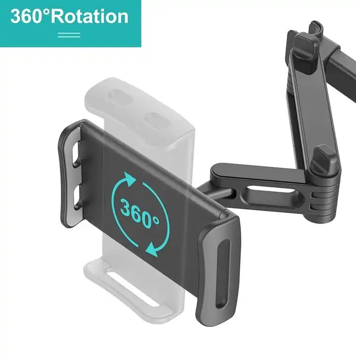 360 Rotate Degrees Silicone Aluminum Alloy Mobile Stand For Car Seat Car New universal Mobile Phone tablet Holder