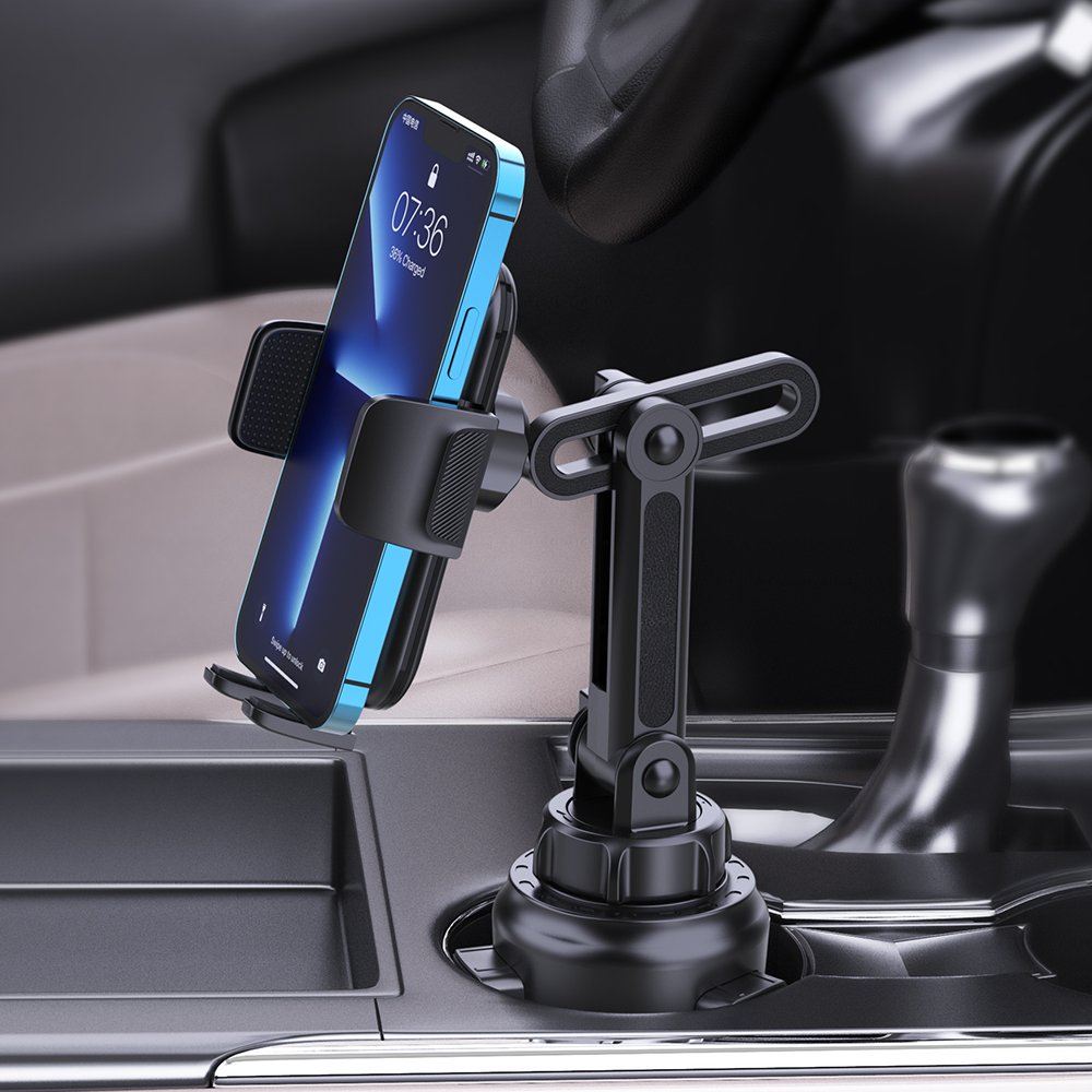 Taiworld Universal Car Mobile Phone accessories Car Cup phone Bracket Adjustable Cell Phone Holder Mount Stand for in the Car