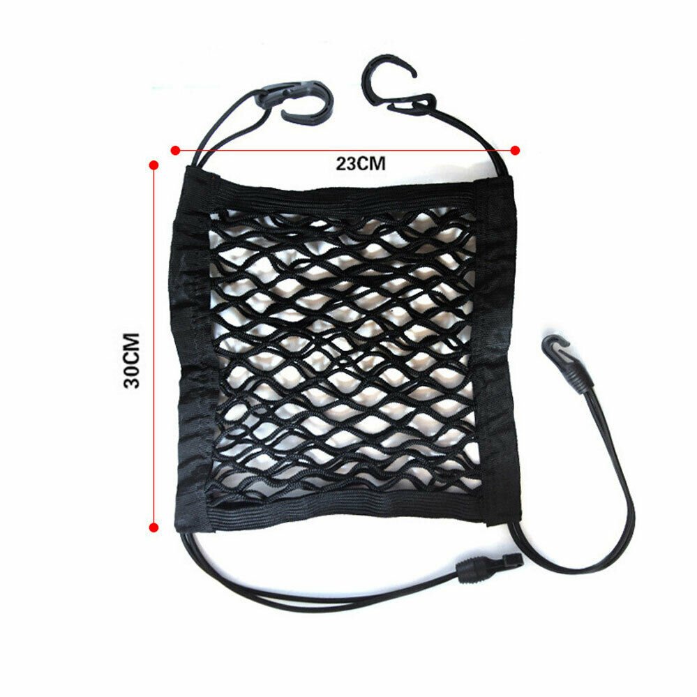 3-Layer Car Storage Net Bag Between Seats Car Divider Pet Barrier Stretchable Elastic Mesh Bag Organizer Auto Accessories