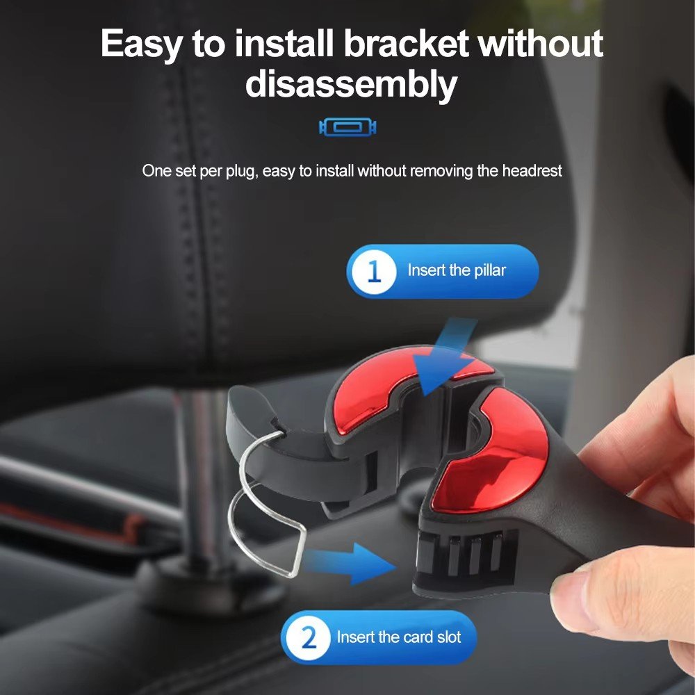 Universal Car Rear Hitch Multifunctional Hanging Storage Mobile Phone Holder Rear Seat Hanger Hook for Bag Purse Cloth Grocery
