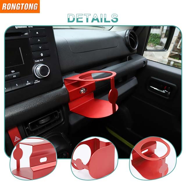 Fashion Car Accessories Aluminium Alloy Center Console Stable Cup Holder Bracket For Suzuki Jimny 2019+