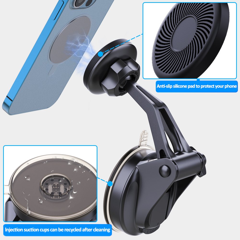 Phone Accessories soporte para celulares Adjustable Magnetic Dashboard Holder Suction Cup Cell Phone Mount Long Arm Car Holder