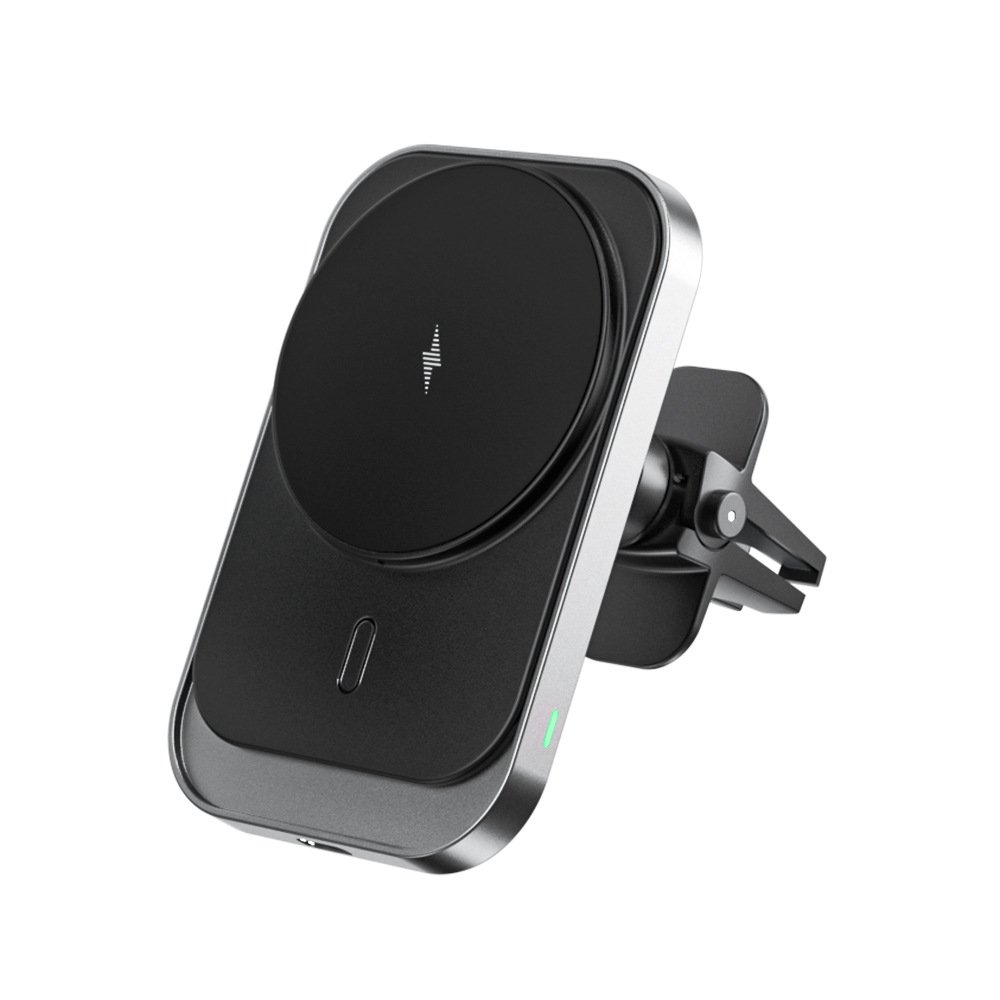 15w Car Magnetic Wireless Charger Quick Charging Auto Magnet Qi Fast Charging Automatic Wireless Charger Car Phone Holder