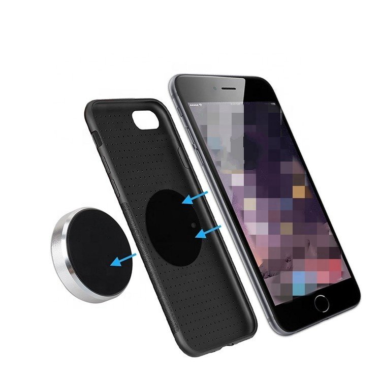 Christmas Universal paste metal plate mini magnetic car mount magnet mobile phone holder for cellphone a8