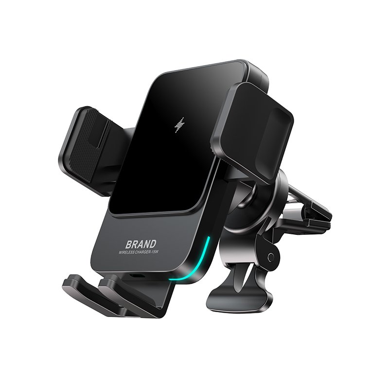 Hot Selling Manual Press Type Wireless Car Mount Charger Phone Holder for Quad Lock