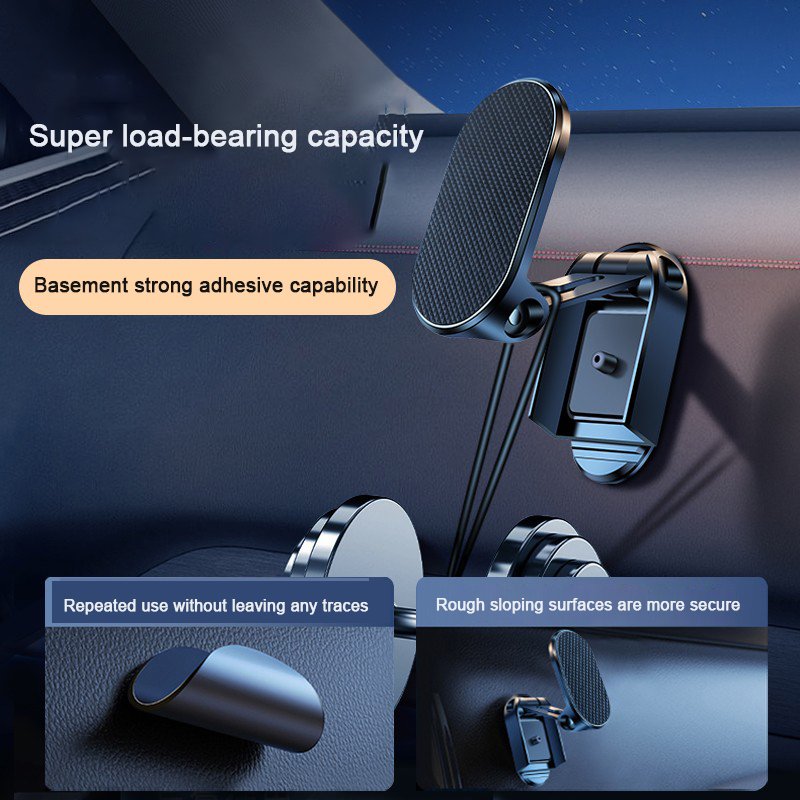 factory direct hot selling 2023 magnetic car phone holder foldable dashboard holder height adjustable mount 720 rotation stand