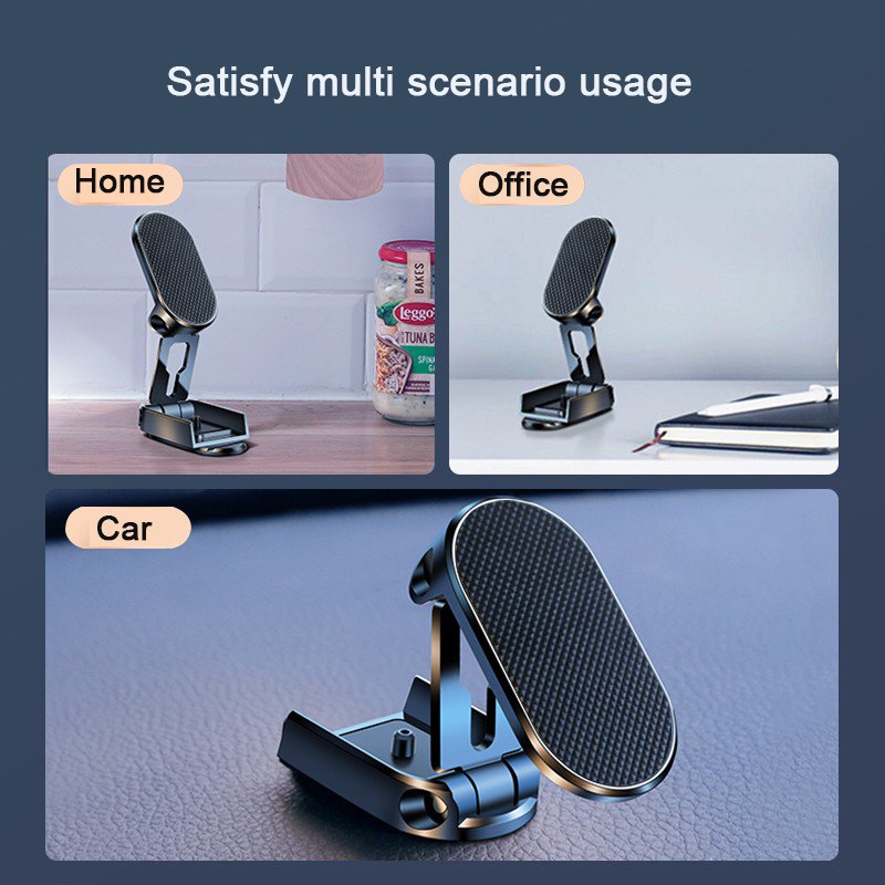 factory direct hot selling 2023 magnetic car phone holder foldable dashboard holder height adjustable mount 720 rotation stand