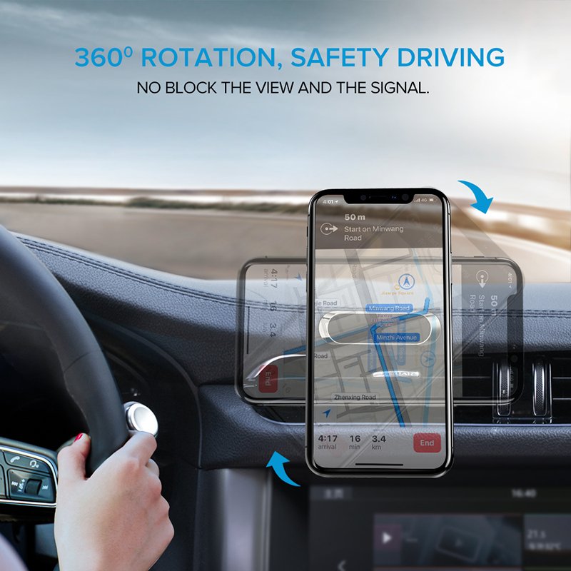 Eonline Metal Plate Magnet Cell Phone Stand For Mobile Phone metal Magnetic Car Phone Holder Strong Magnet Adsorption Car