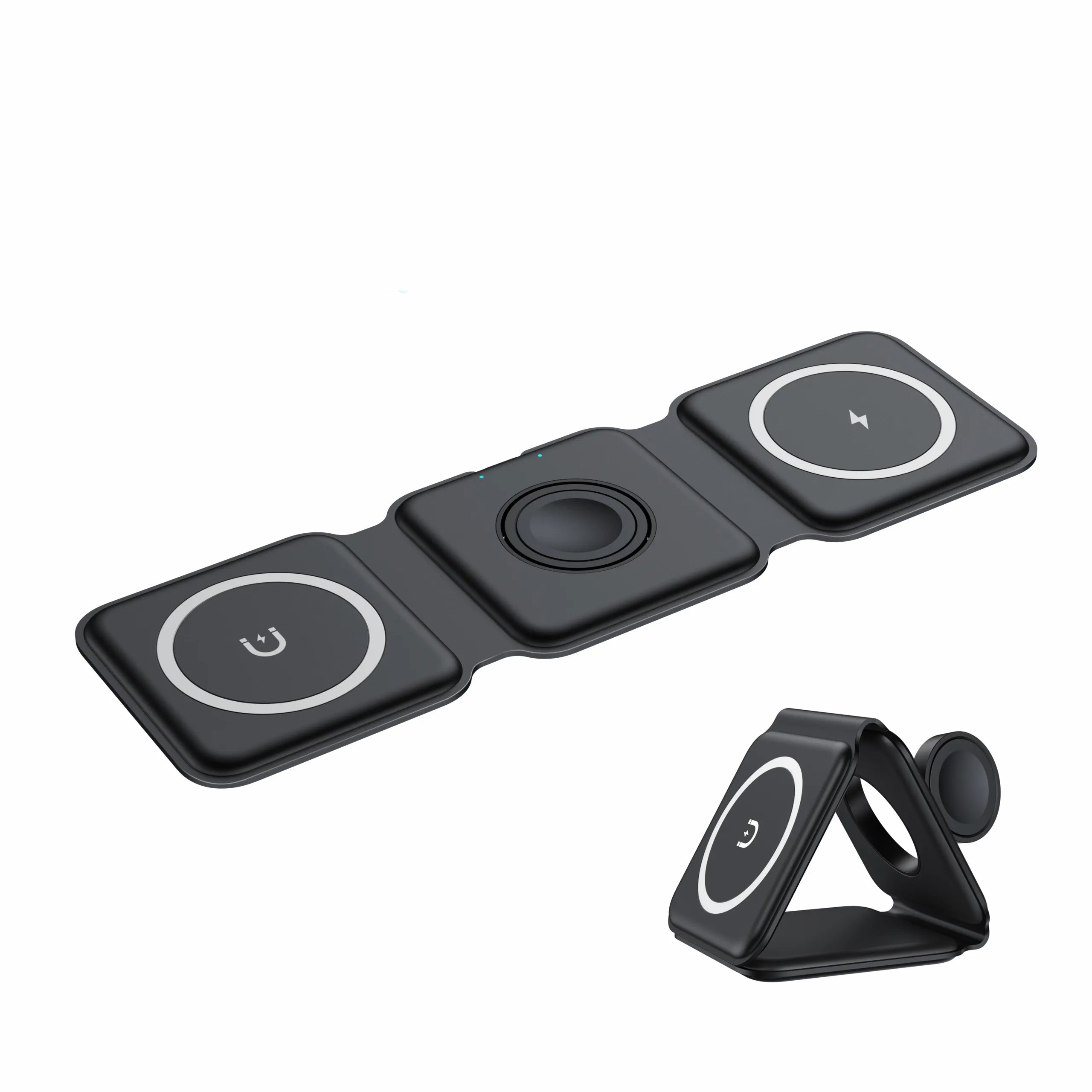 3 in 1 foldable wireless charger 15W magnetic wireless phone charger charger wireless for iphone 14 pro max for watch for earbud