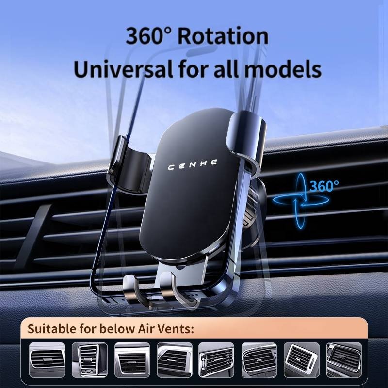New Arrival Phone Holder for Car Universal Car Phone Holder Air Mount Cellphone Accessories Mobile Stand 360 Degree Phone Mount