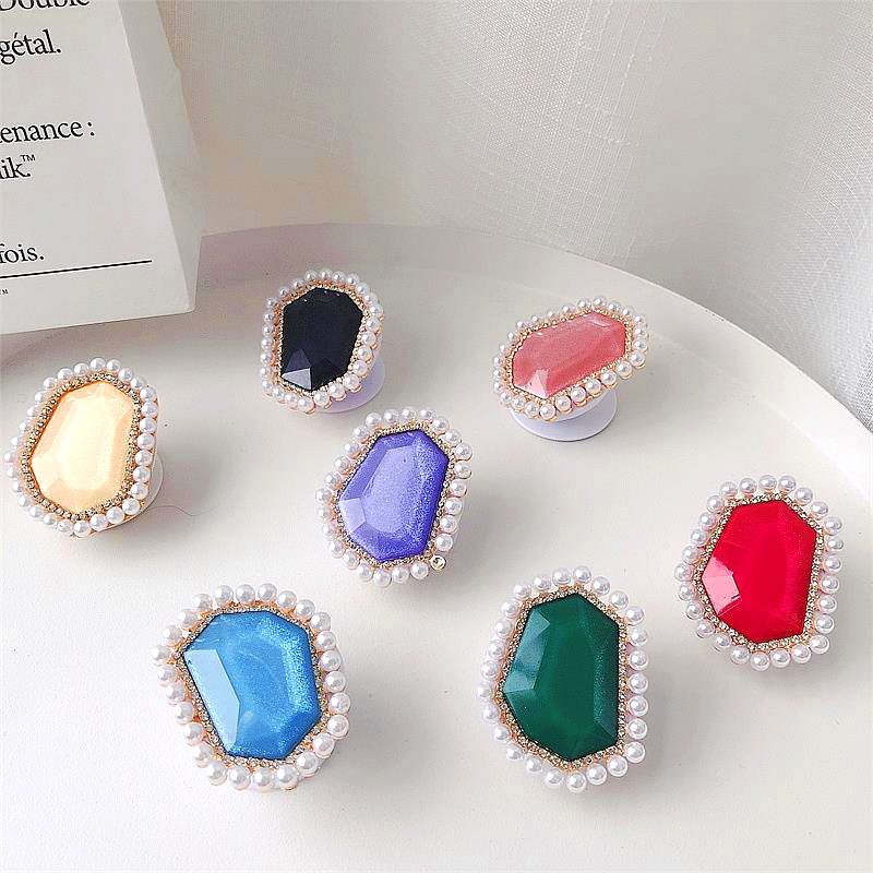 Mobile phone accessories as gifts luxury design phone holder Factory wholesale Custom logo Collapsible Grip stand Jewelry Gifts