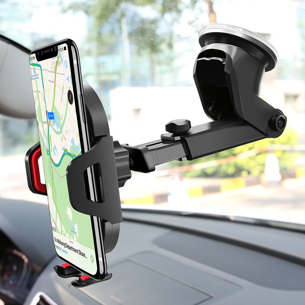 Windshield Dashboard Universal Mobile Phone Holder Long Arm Large Suction Cup Mobile Phone Car Holder Heavy-Duty Mobile Phone