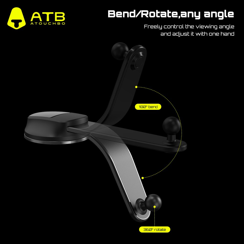 Wireless Car Charger Fast Charging Phone Holder Magnetic Car Holder With Ambient Light Wireless Charging Phone Holder