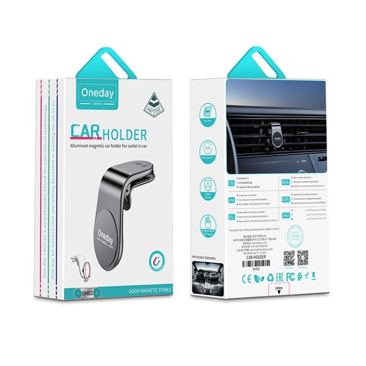 Hot Sale Oneday OH02 Aluminum magnetic car holder For outlet in car Magnetic Car Phone Holder Universal Air Vent