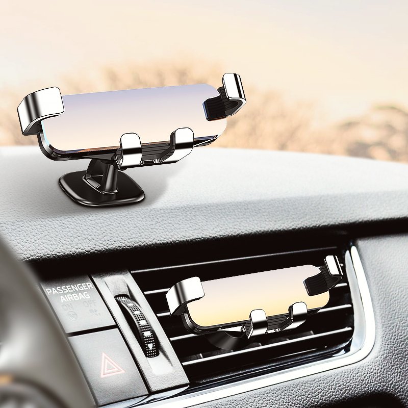 New Arrival Universal Car Phone Mount Gravity Air Vent Phone Holder Mobile Phone Stand-compatible with All Brands