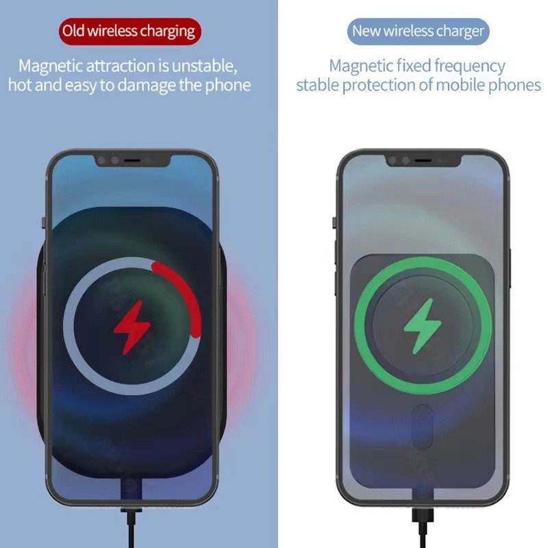 15W car mount wireless charger phone stands for iphone samsung xiaomi magnetic wireless car charger