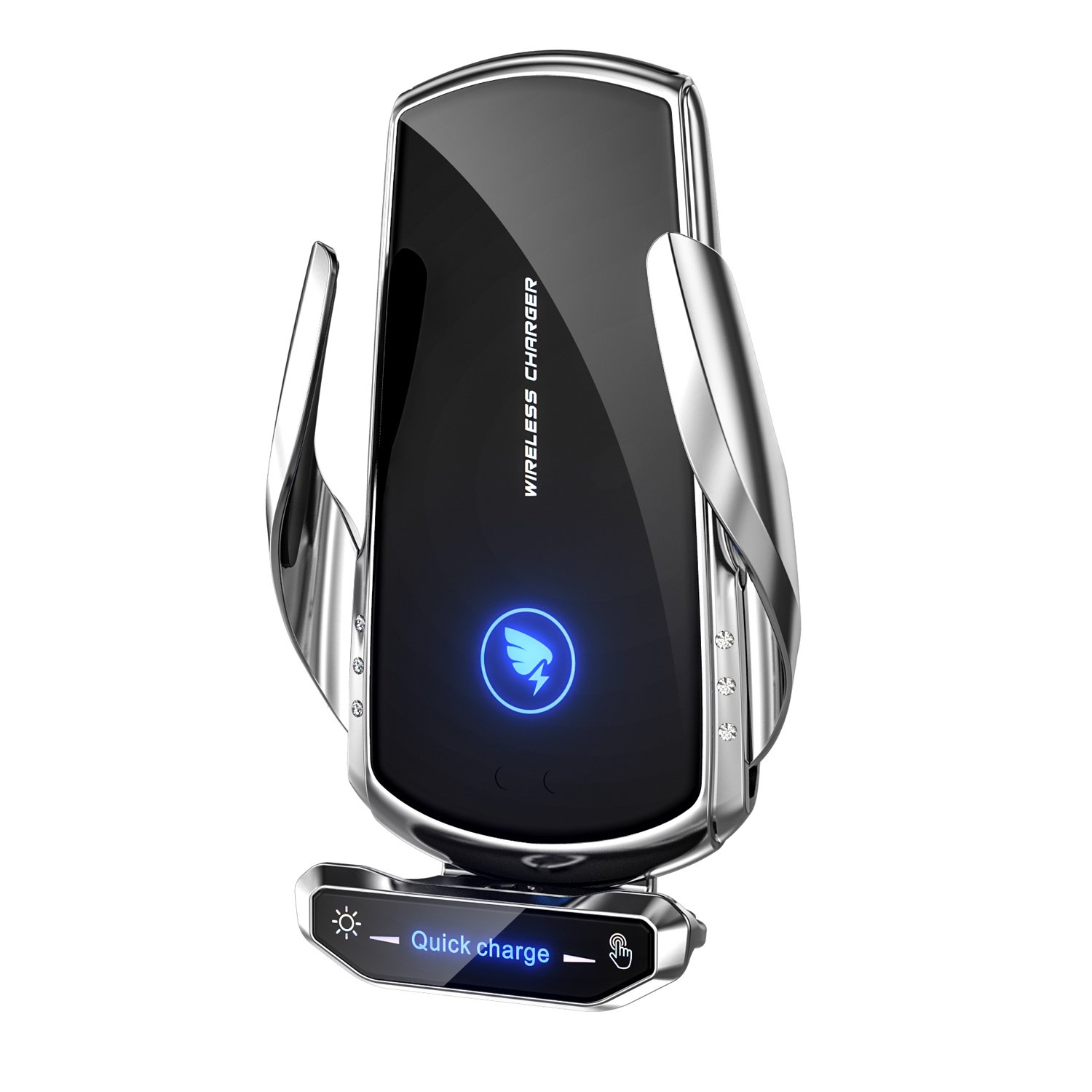 Car Phone Holder Air Vent Car Mobile Phone Mount Smart Induction Black Customized Box Universal Logo Cellphone Car Holder