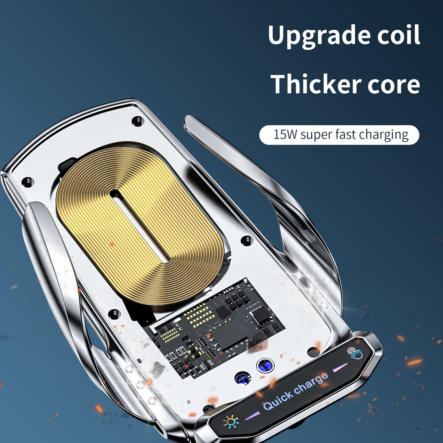 Car Phone Holder Air Vent Car Mobile Phone Mount Smart Induction Black Customized Box Universal Logo Cellphone Car Holder