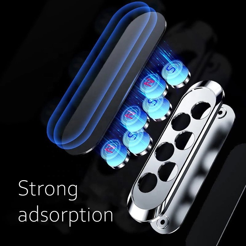 F6 Magnetic Safety paste silicone aluminum alloy car Sticker Metal Home Mobile Phone Strong Magnet Stand Holder for car