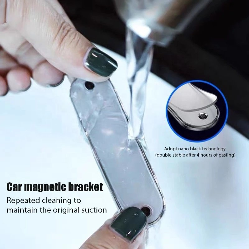 F6 Magnetic Safety paste silicone aluminum alloy car Sticker Metal Home Mobile Phone Strong Magnet Stand Holder for car