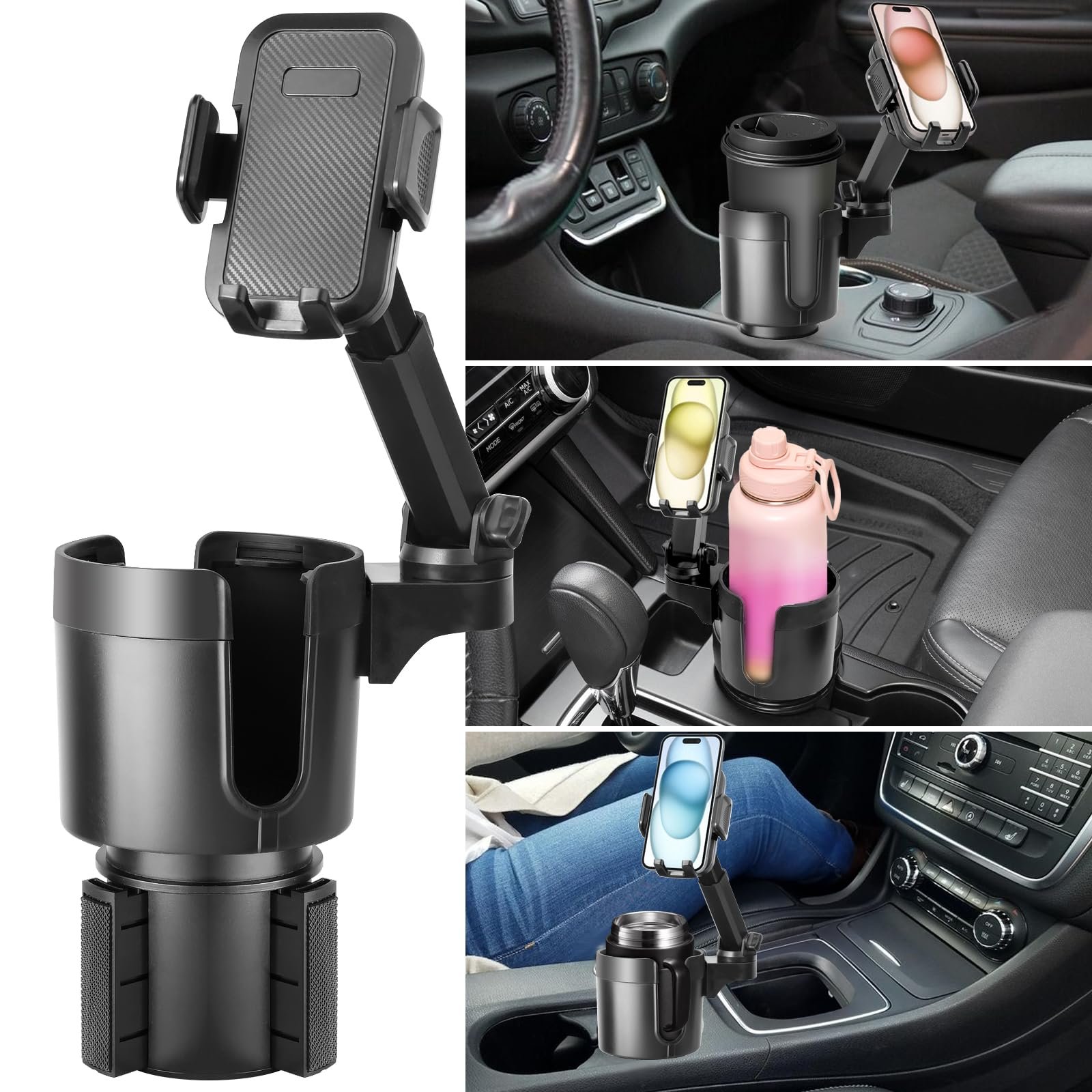 Car Water Cup Holder Cup Holder Mobile Phone Holder Central Control Two-In-One Multi-Function 360 Car Navigation