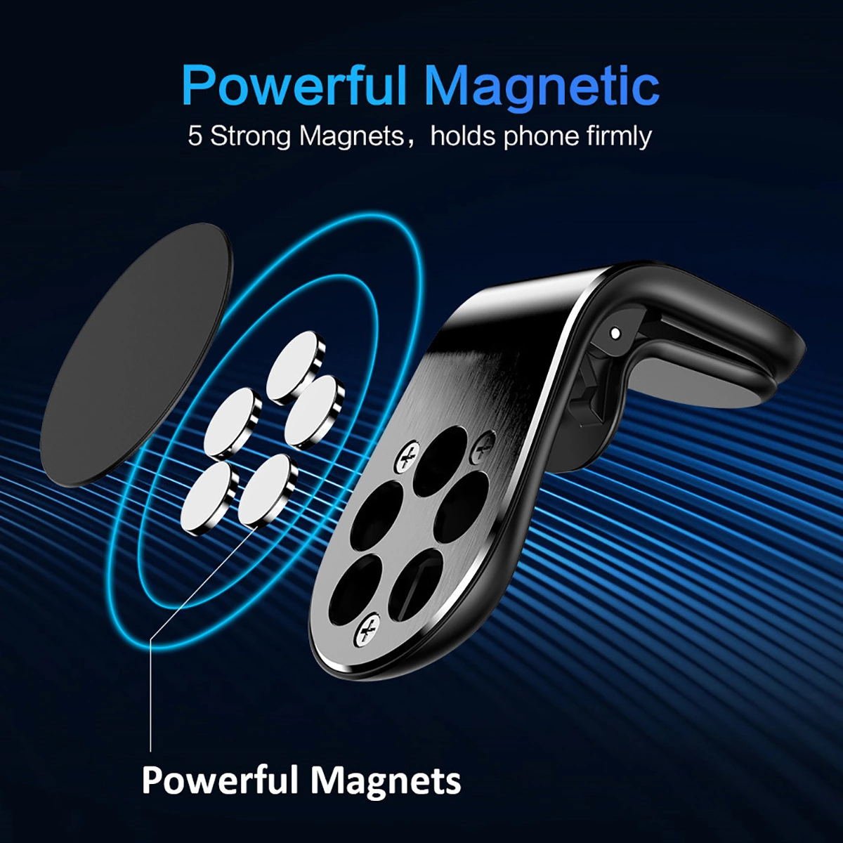 2024 Hot Selling Universal Mobile phone Accessories L Shape Magnetic Car Phone Holder
