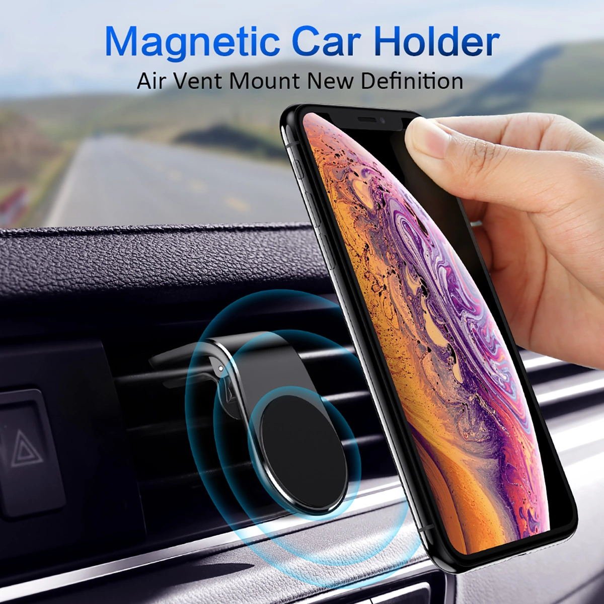 2024 Hot Selling Universal Mobile phone Accessories L Shape Magnetic Car Phone Holder