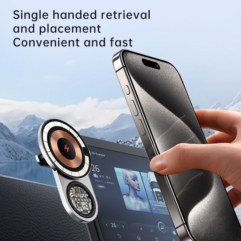2024 New Products Magnetic Suction Car Holder Brackets Screen Protect holder for Tesla, new energy vehicles